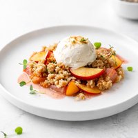 Rhubarb Nectarine Apricot Betty
