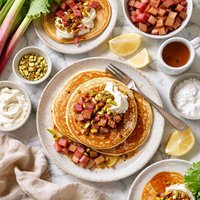 Rhubarb Pancake Dessert