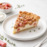 Rhubarb Sour Cream Crunch Pie