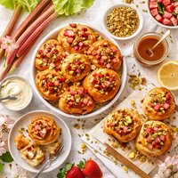 Rhubarb Sticky Buns