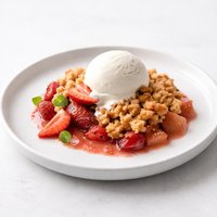 Rhubarb Strawberry Crumble