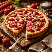 Rhubarb Strawberry Tart