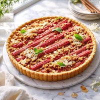 Rhubarb Tart with Brown Butter Streusel