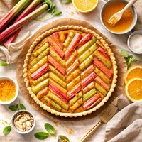 Rhubarb Tart with Orange Glaze