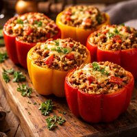 Rice a Roni Stuffed Peppers