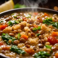Rice and Lentil Soup or Stew