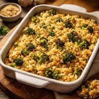 Rice Broccoli Casserole W Nutritional Yeast