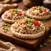 Rice Cake with Tuna Salad