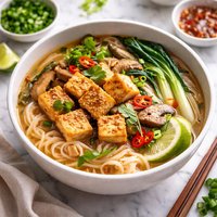 Rice Cooker Asian Noodle Soup with Tofu