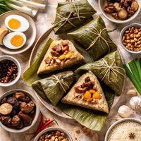Rice Dumplings with Savory Filling