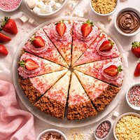 Rice Krispie Neapolitan Cake