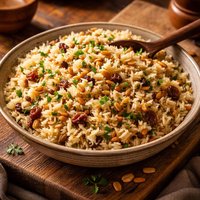 Rice Pilaf with Pine Nuts and Golden Raisins