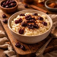 Rice Pudding with Dried Cherries