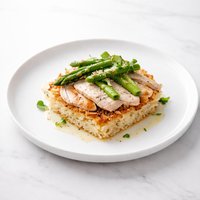 Rice Slice with Turkey and Asparagus