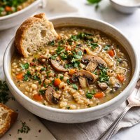 Rich Barley Mushroom Soup