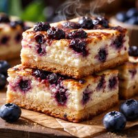 Rich Blueberry Ricotta Cheese Bars