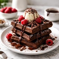 Rich Chocolate Brownie Waffles