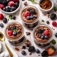 Rich Chocolate Mousse with Dark Fruit Surprise
