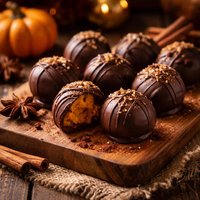 Rich Chocolate Pumpkin Truffles