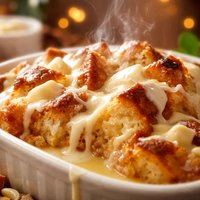 Rich Creamy White Chocolate Bread Pudding