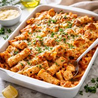 Rigatoni Chicken and Cheese Casserole