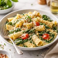 Rigatoni Florentine Aka Spinach and Cheese Dip Pasta