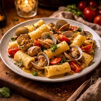 Rigatoni with Fresh Clams and Tomatoes