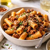 Rigatoni with Spicy Sausage and Herbs