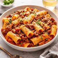 Rigatoni with Sweet Sausage and Tomato Sauce