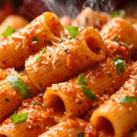 Rigatoni with Vodka Tomato Sauce