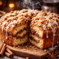Rippled Cinnamon Bun Coffee Cake