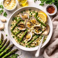 Risotto with Asparagus and Clams