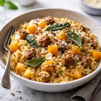 Risotto with Butternut Squash Sausage