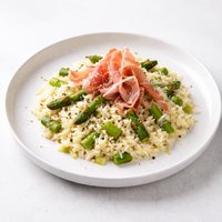 Risotto with Parmigiano Prosciutto and Asparagus