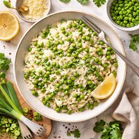Risotto with Peas and Green Onions