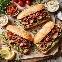 Roast Beef Sandwiches with Caramelized Onion