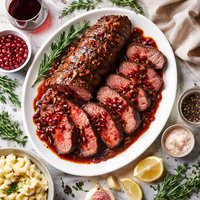 Roast Beef Tenderloin with Red Wine Shallot Sauce