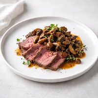 Roast Beef with Mushroom Ragout