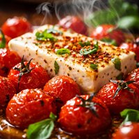 Roast Cherry Tomatoes and Feta