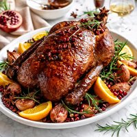 Roast Goose with Molasses Ginger Glaze