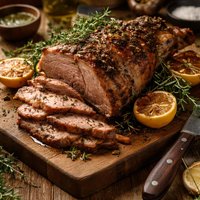 Roast Lamb with Lemon and Herbs