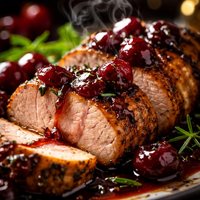 Roast Pork Tenderloin with Cherry Glaze