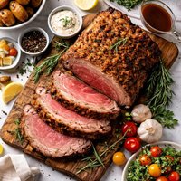 Roast Prime Rib of Beef with Horseradish Crust