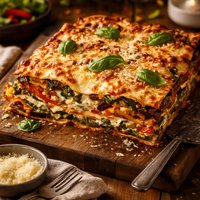 Roast Vegetable Lasagne with Spinach and Ricotta