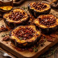 Roasted Acorn Squash with Bourbon