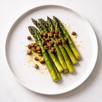 Roasted Asparagus and Fried Capers