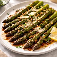 Roasted Asparagus with Balsamic Brown Butter Sauce