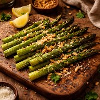 Roasted Asparagus with Pine Nuts