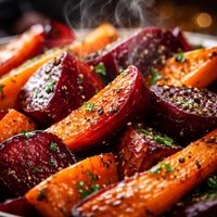 Roasted Beets and Carrots