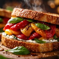 Roasted Bell Pepper Sandwiches